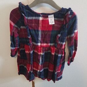 Carter's Kids Plaid Top in Red and Blue